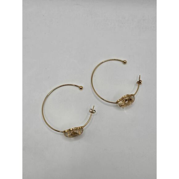 Louis Vuitton Gold-tone A La Folie Hoop Earrings - Picture 9 of 10